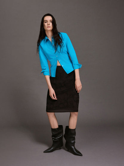 Ruched Kitten-Heel Calf Boots - Black | CHARLES & KEITH