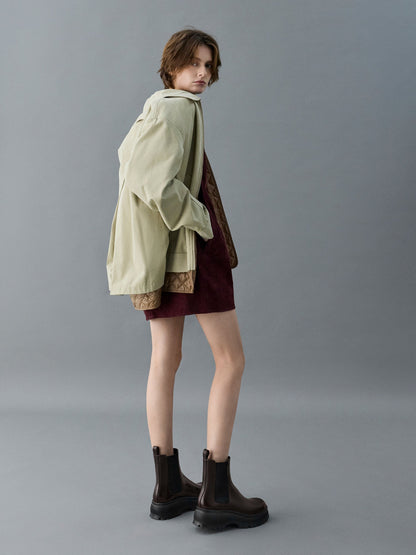 Darra Ridged-Sole Ankle Boots - Burgundy | CHARLES & KEITH