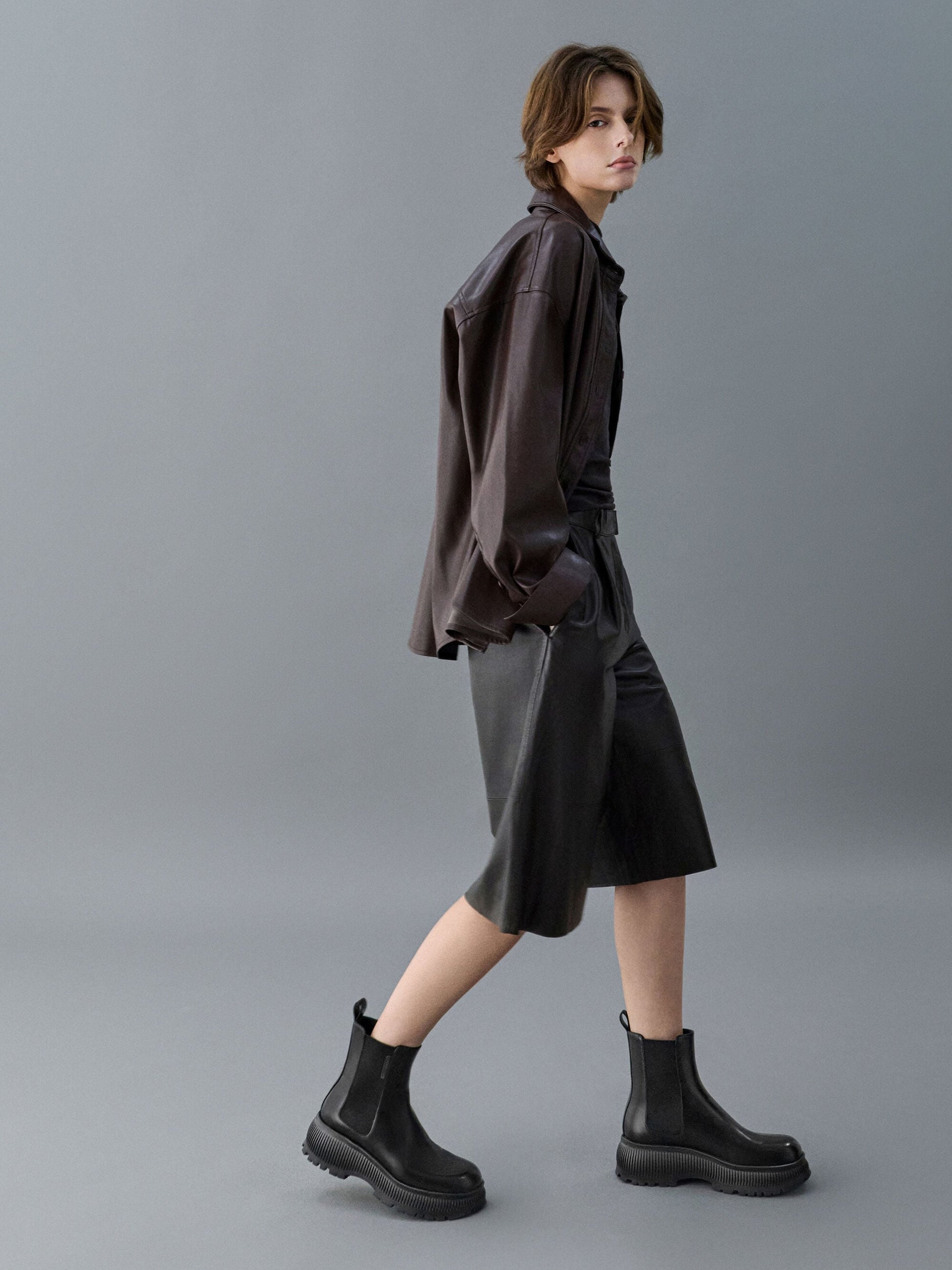 Darra Ridged-Sole Ankle Boots - Black | CHARLES & KEITH