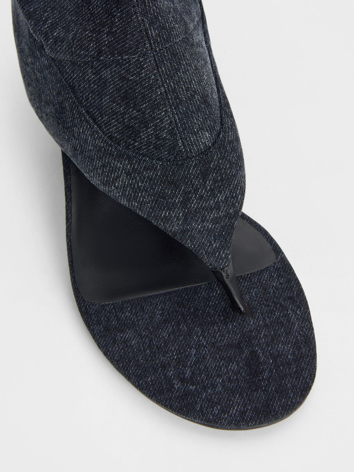 Aether Denim Thong Boots - Dark Blue | CHARLES & KEITH