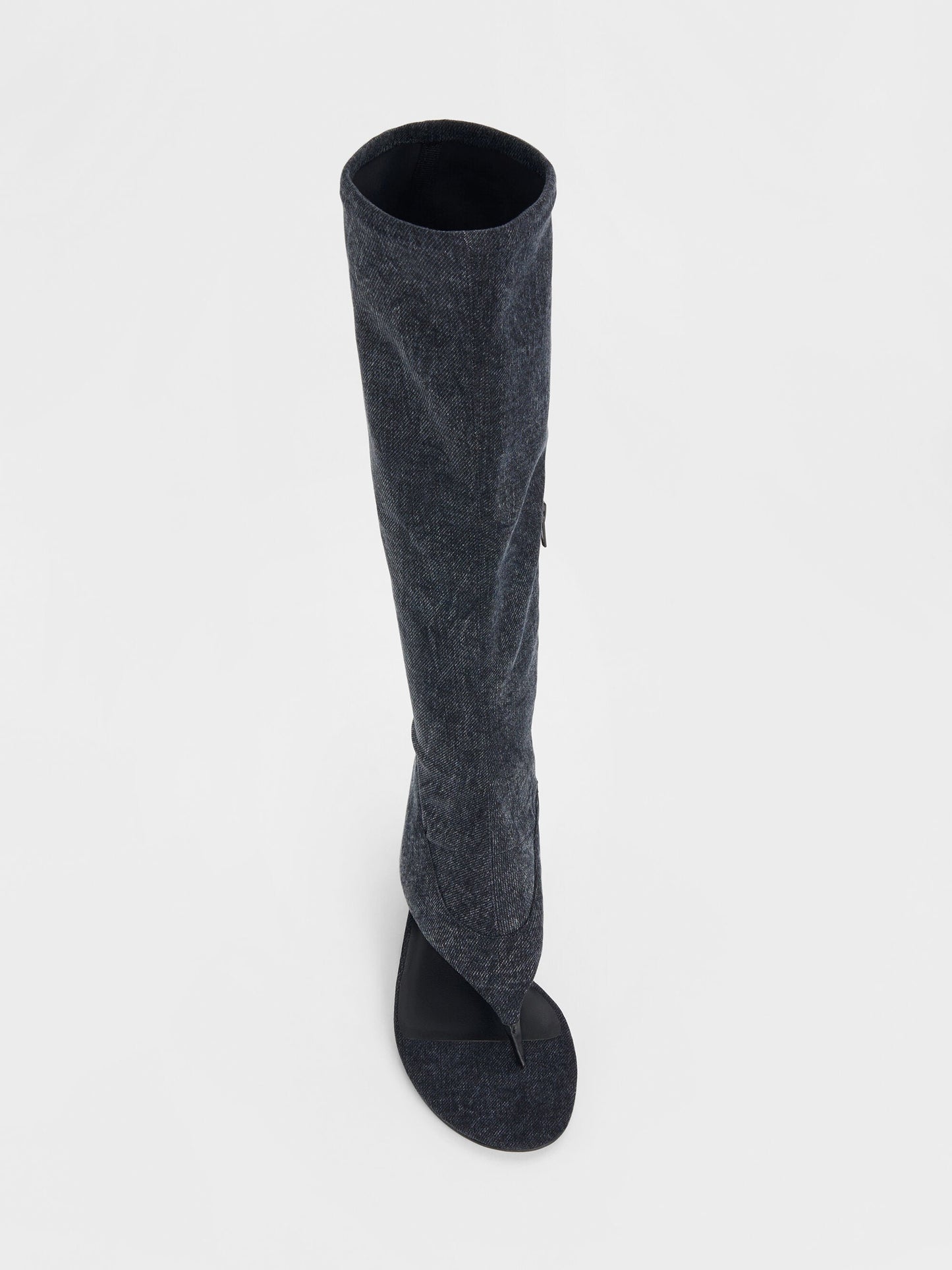 Aether Denim Thong Boots - Dark Blue | CHARLES & KEITH