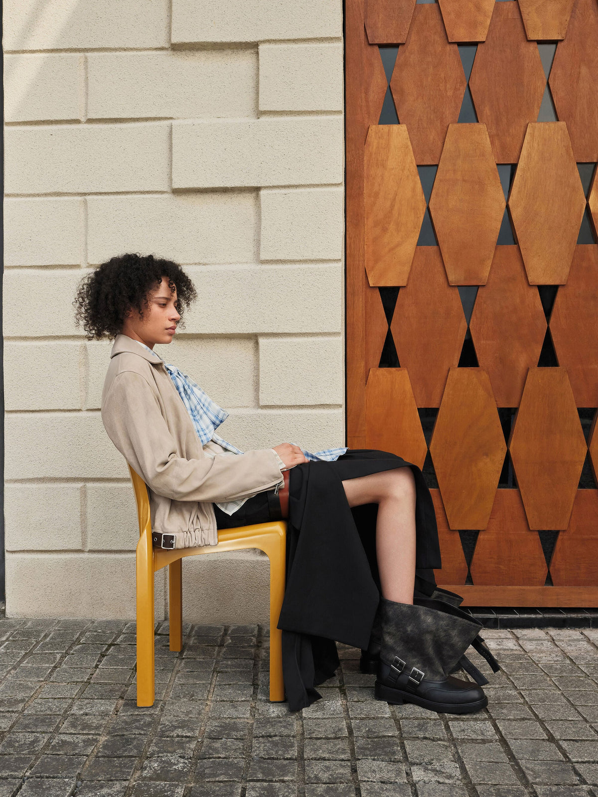 Aether Buckled Calf Boots - Dark Grey | CHARLES & KEITH