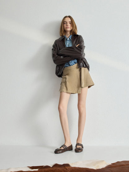 Aether Grommet Studded Mary Jane Flats - Dark Brown | CHARLES & KEITH