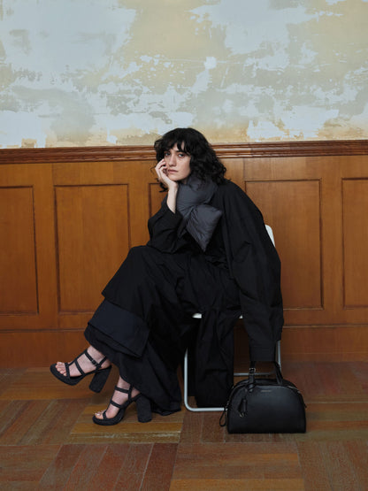 Aether Denim Platform Sandals - Dark Blue | CHARLES & KEITH