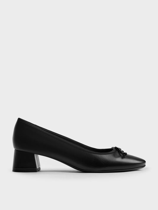 Bow Ballet Pumps - Black | CHARLES & KEITH