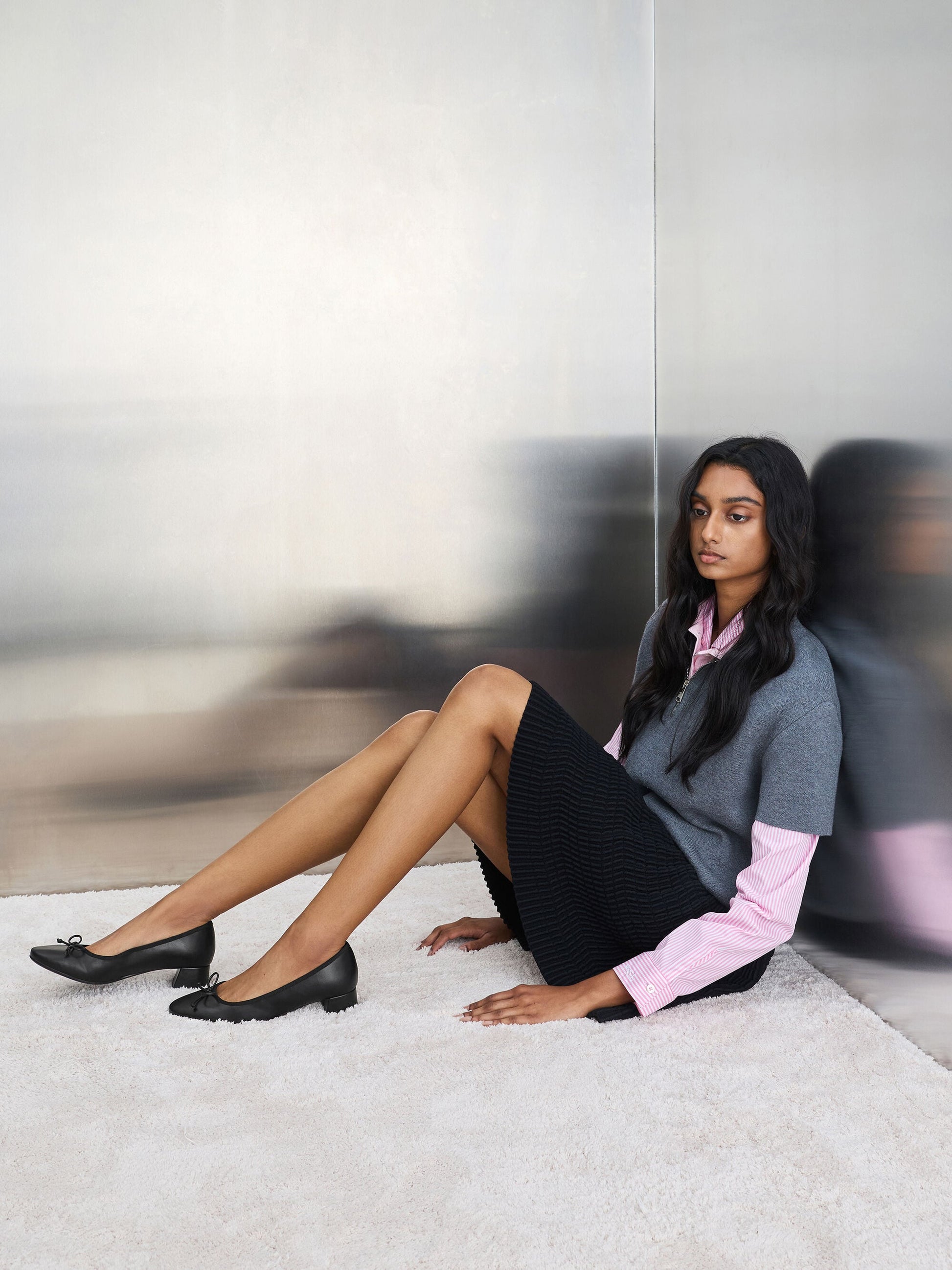 Bow Ballet Pumps - Black | CHARLES & KEITH