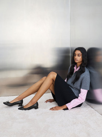Bow Ballet Pumps - Black | CHARLES & KEITH