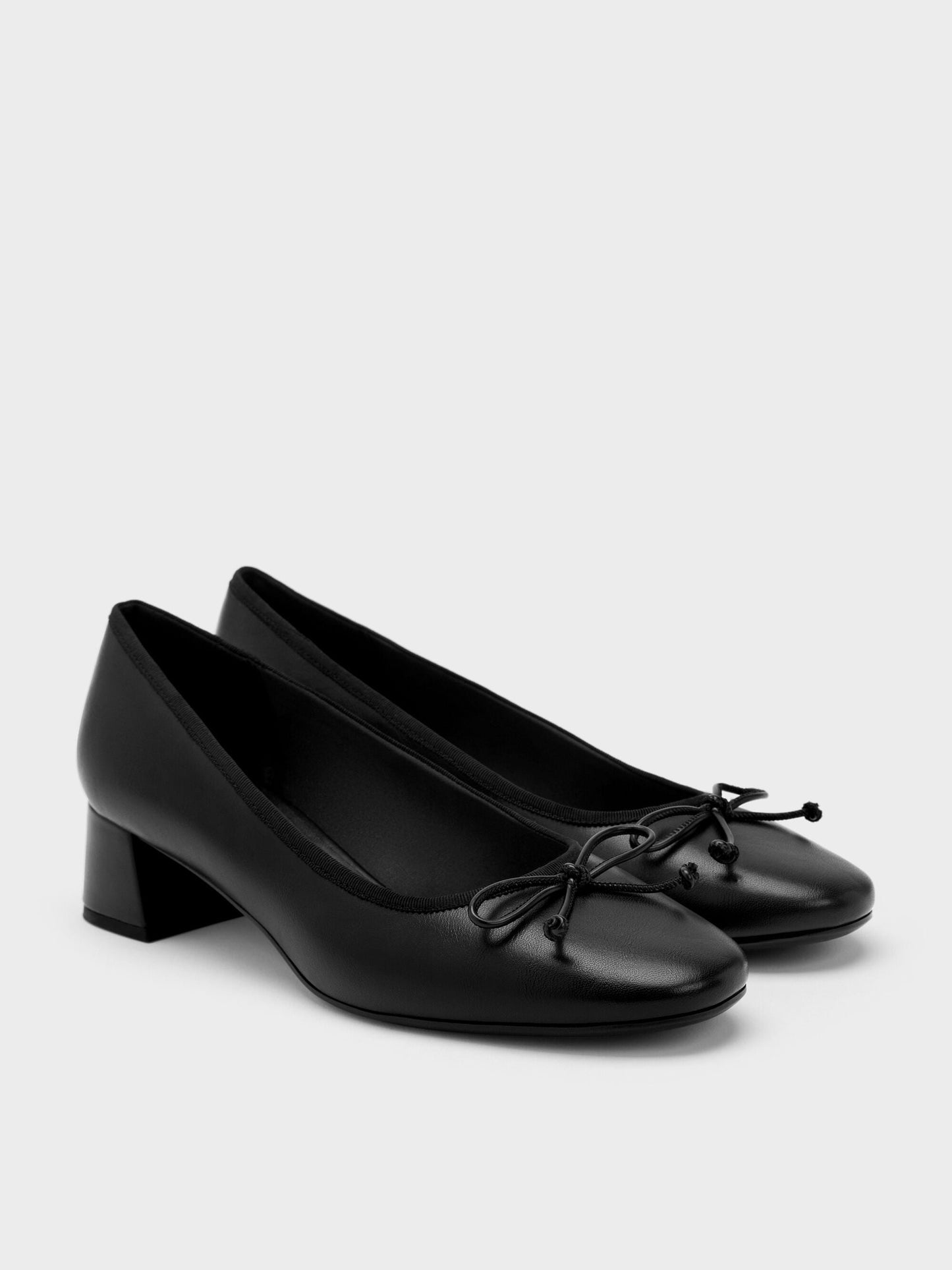 Bow Ballet Pumps - Black | CHARLES & KEITH