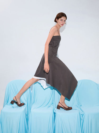Sadira Satin Slingback Pumps - Dark Brown | CHARLES & KEITH