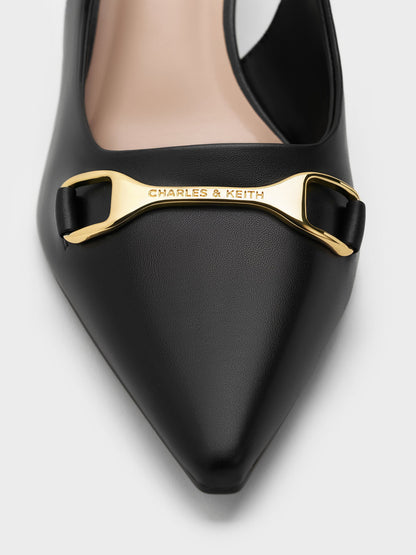 Leslie Slingback Pumps - Black | CHARLES & KEITH