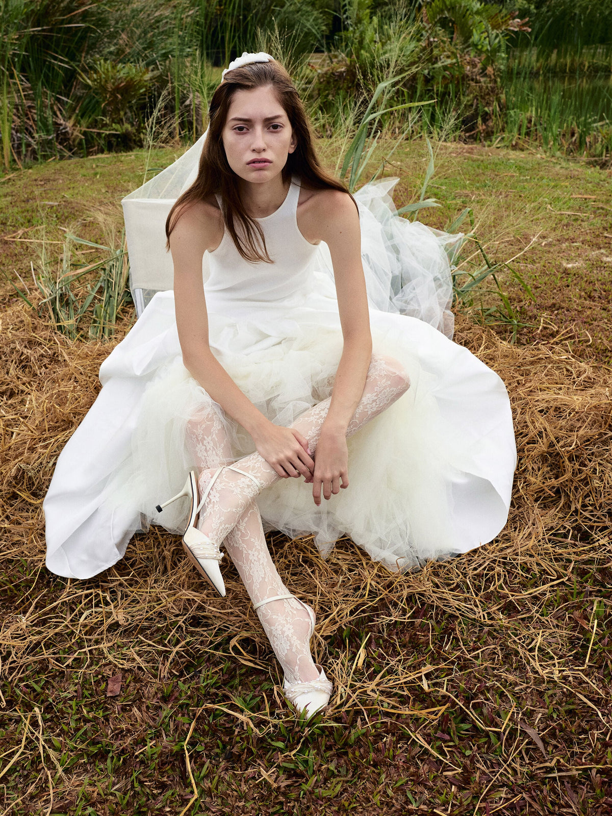Leda Beaded Satin Ankle-Strap Pumps - White | CHARLES & KEITH