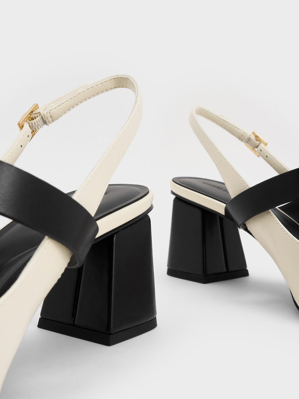 Yvette Mary Jane Slingback Pumps - Chalk | CHARLES & KEITH