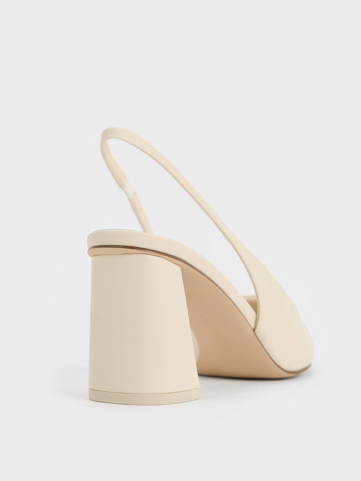 Teagan Pointed Slingback Pumps - Chalk | CHARLES & KEITH