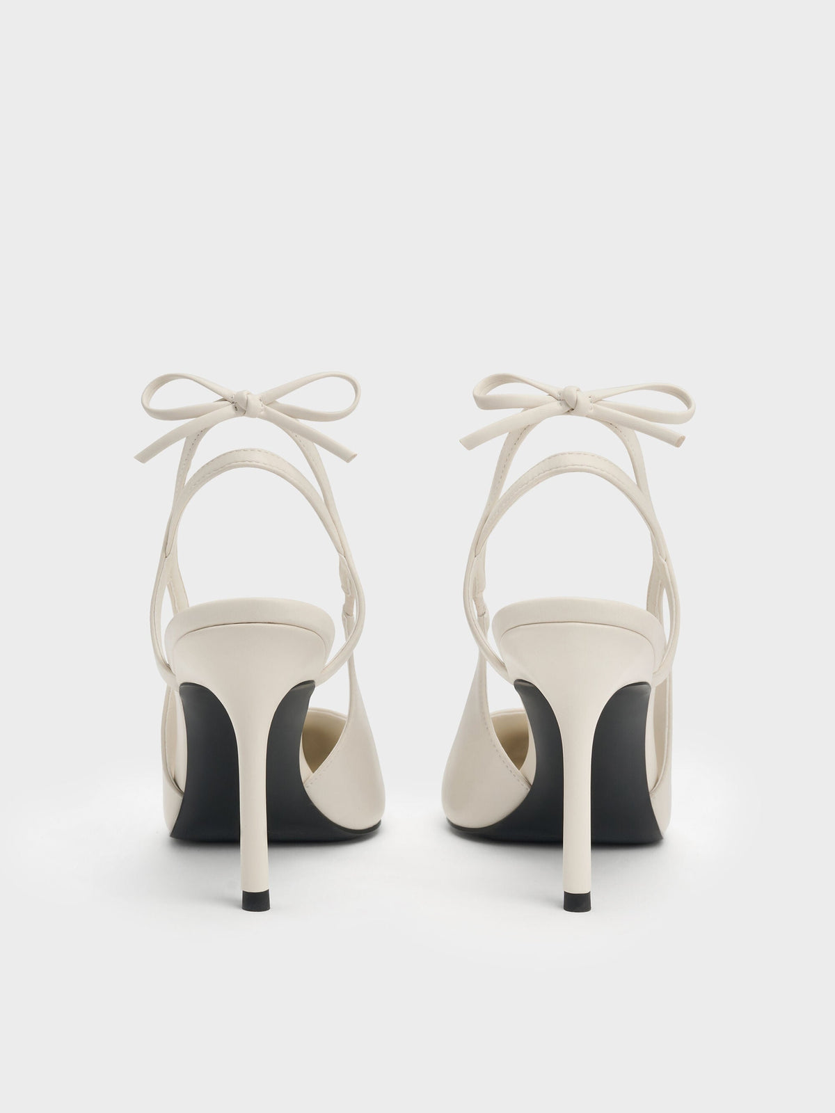 Back-Bow Slingback Pumps - Chalk | CHARLES & KEITH