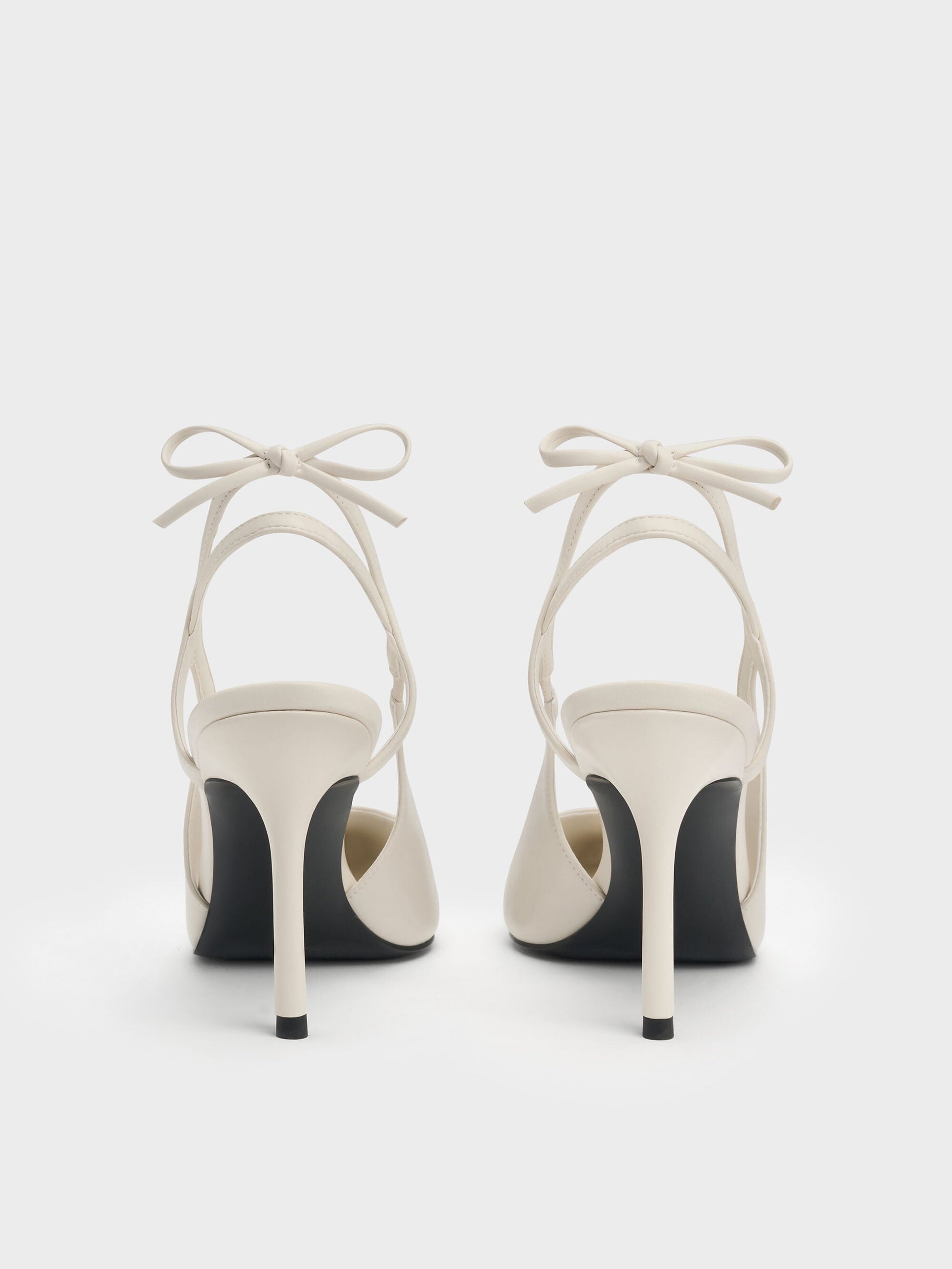 Back-Bow Slingback Pumps - Chalk | CHARLES & KEITH
