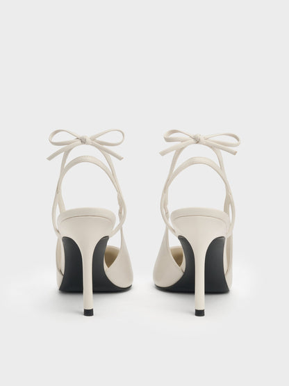 Back-Bow Slingback Pumps - Chalk | CHARLES & KEITH