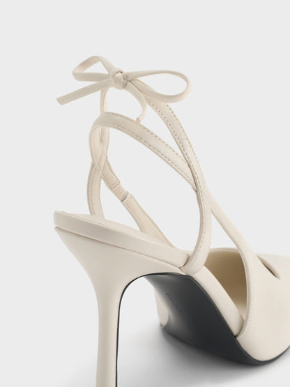 Back-Bow Slingback Pumps - Chalk | CHARLES & KEITH