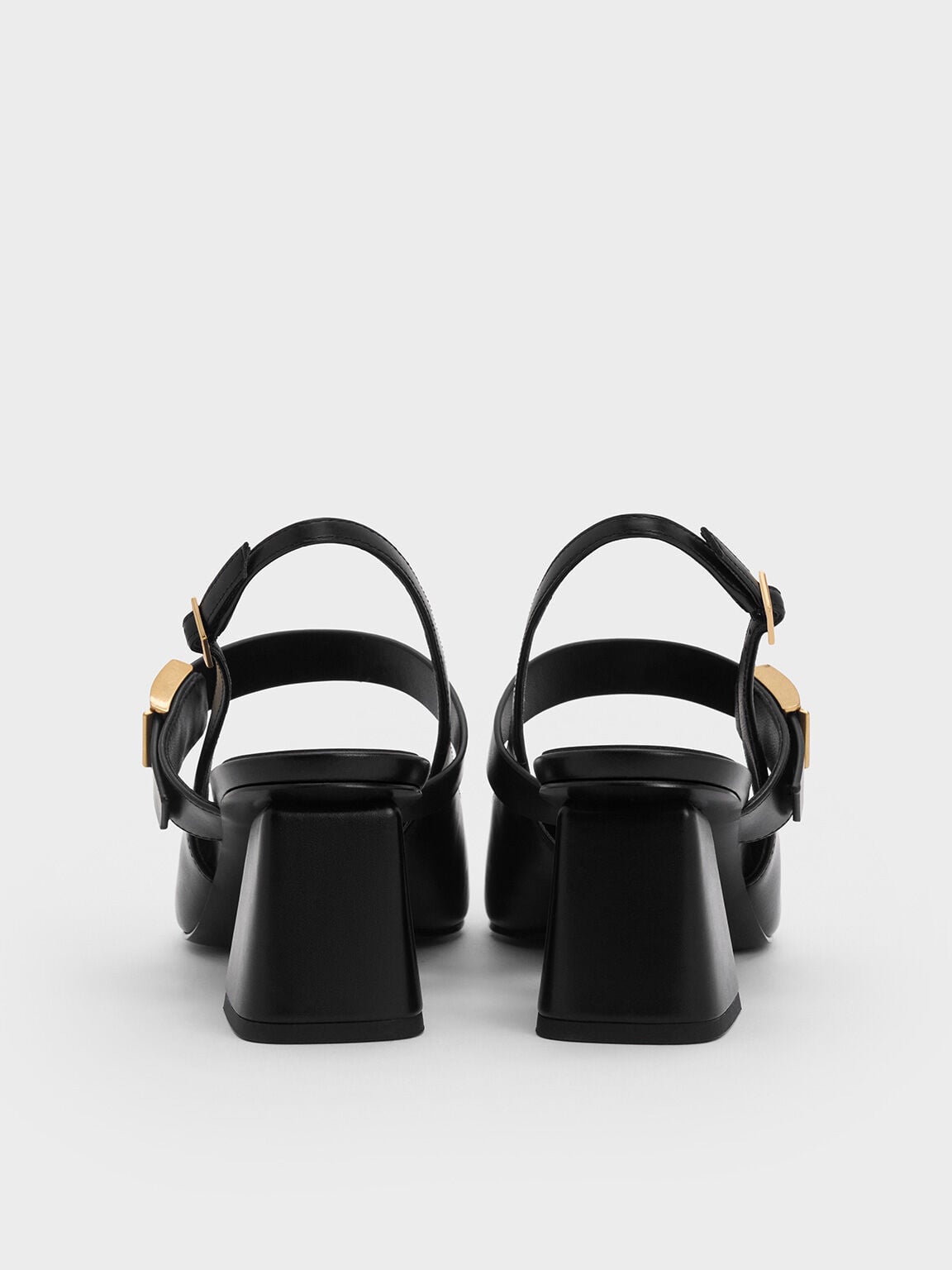 Yvette Mary Jane Slingback Pumps - Black | CHARLES & KEITH
