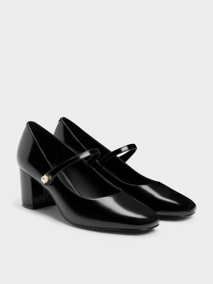 Marie Pearl Mary Jane Pumps - Black Box | CHARLES & KEITH