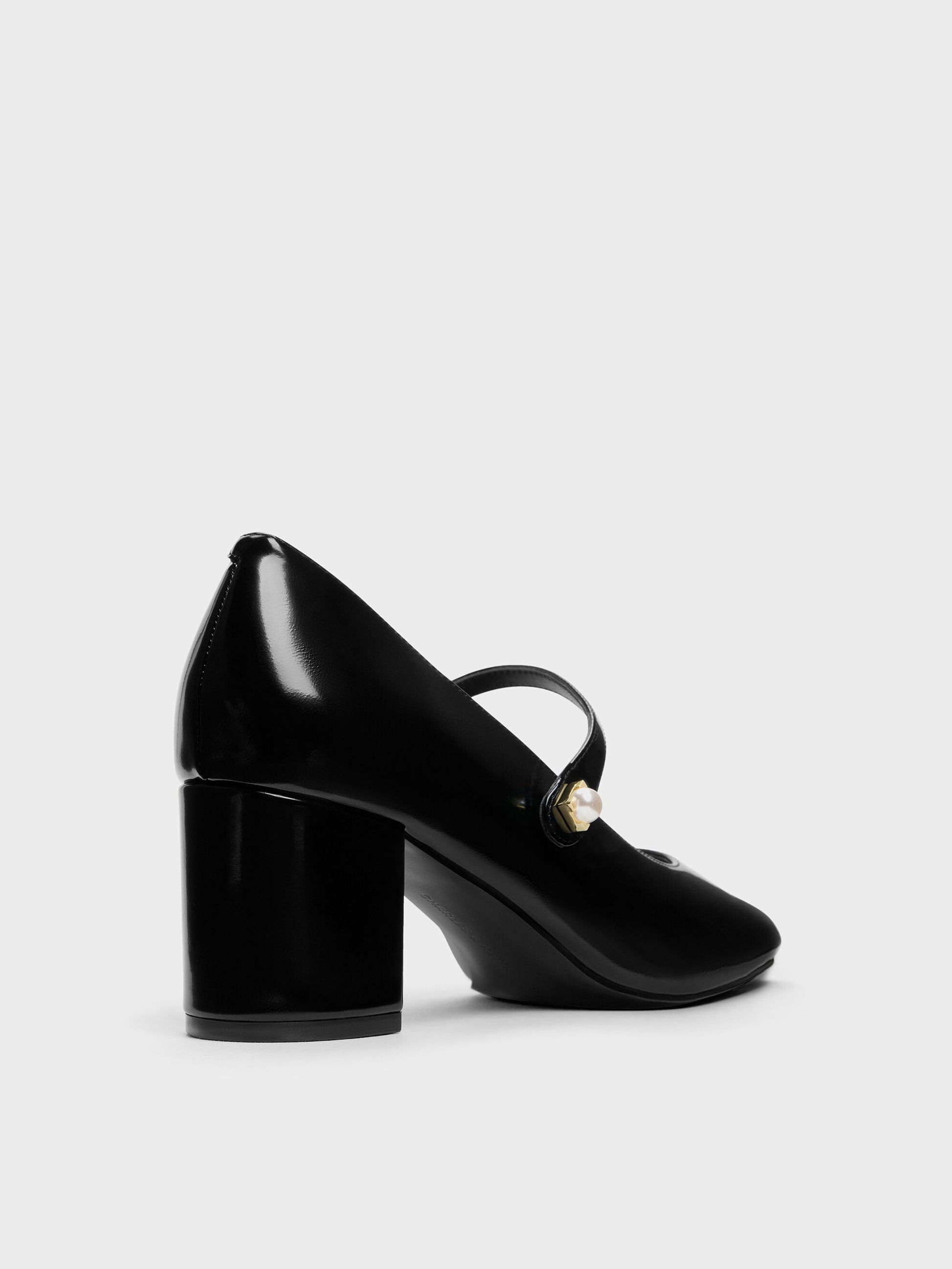 Marie Pearl Mary Jane Pumps - Black Box | CHARLES & KEITH