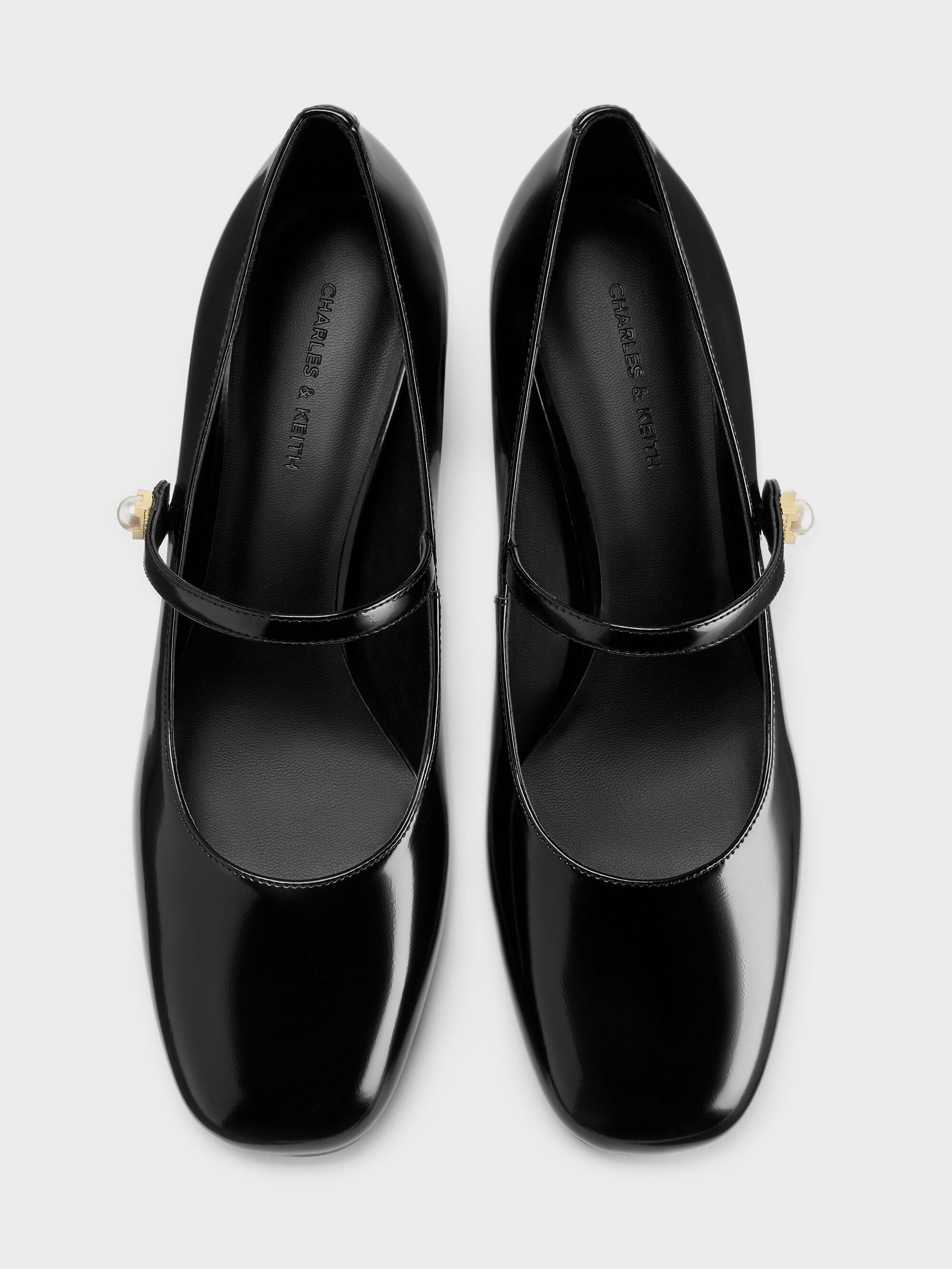 Marie Pearl Mary Jane Pumps - Black Box | CHARLES & KEITH