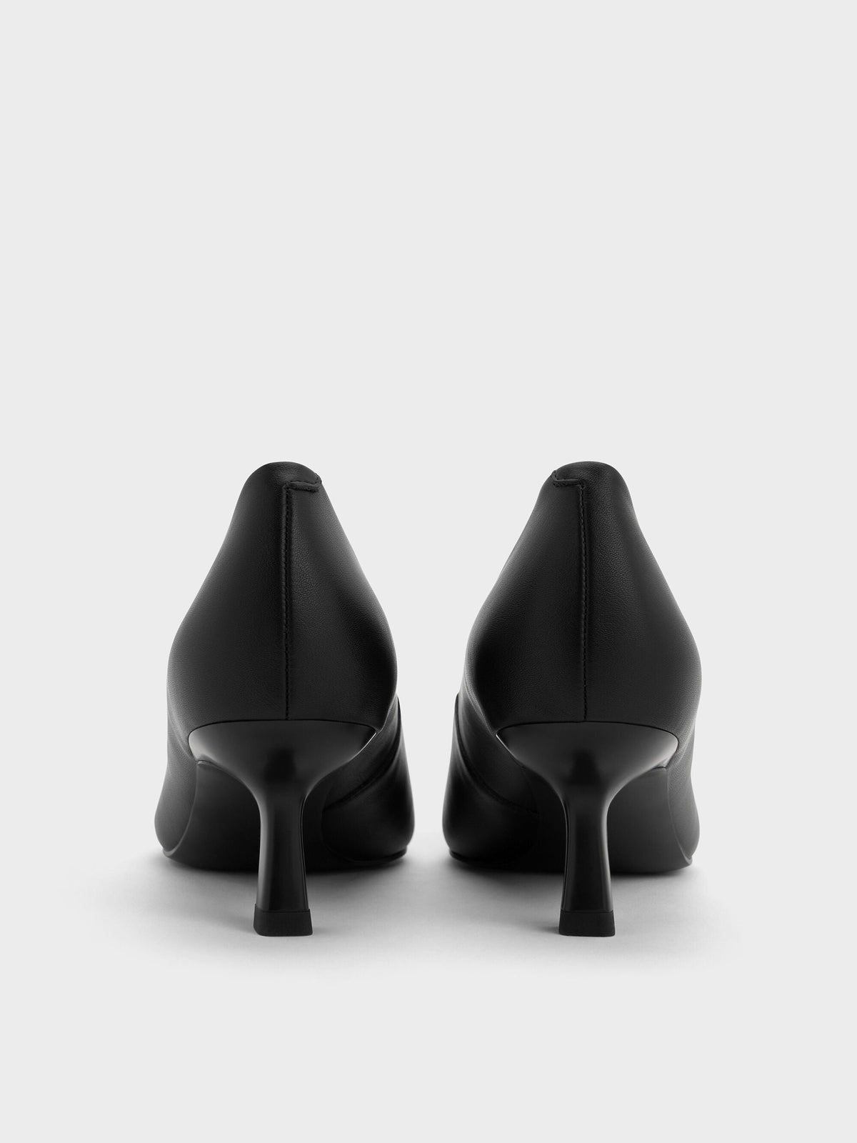 Emmy Pointed Kitten Heel Pumps - Black | CHARLES & KEITH