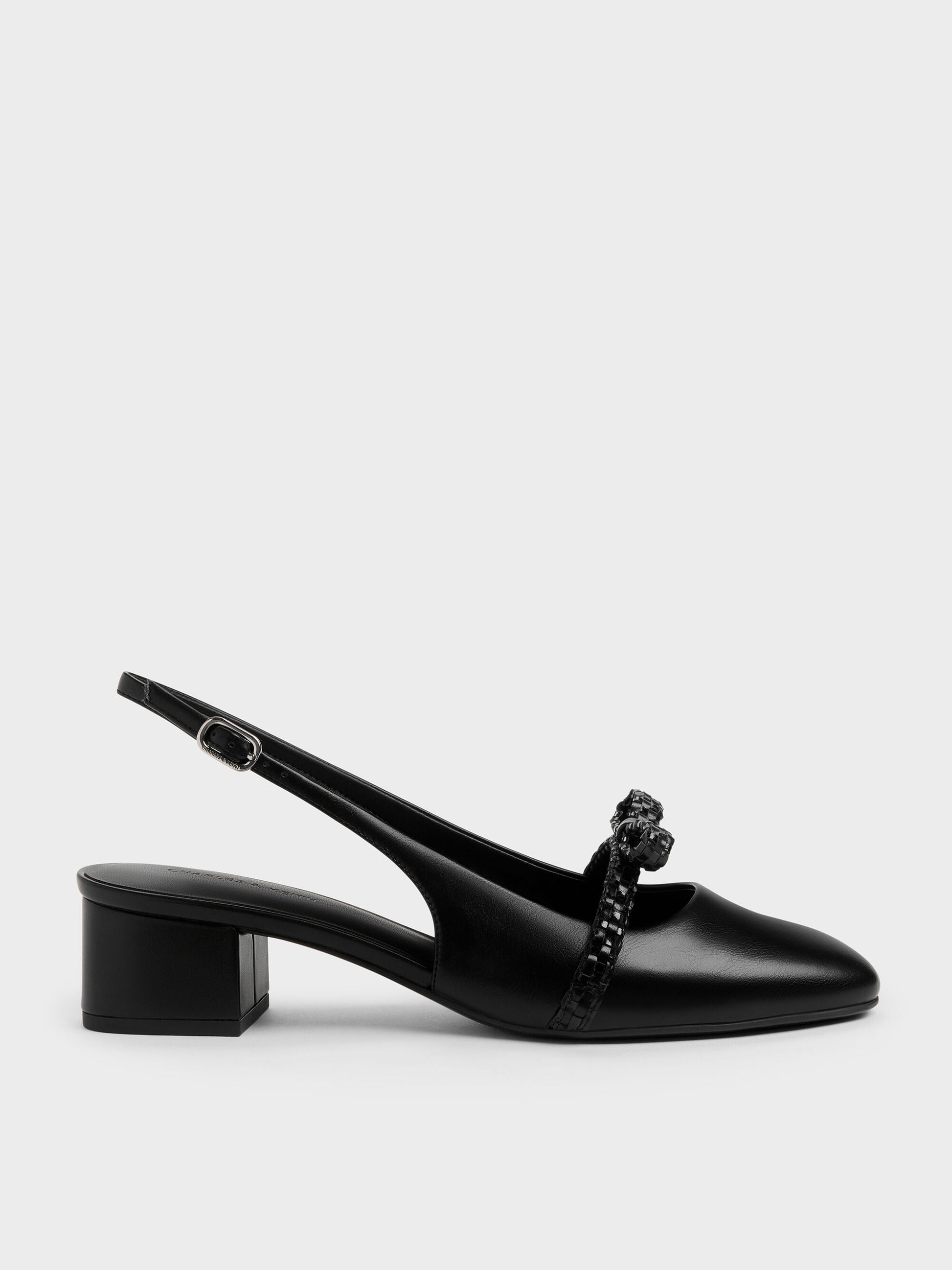 Kaleen Slingback Pumps - Black | CHARLES & KEITH