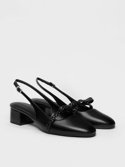 Kaleen Slingback Pumps - Black | CHARLES & KEITH