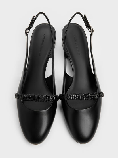 Kaleen Slingback Pumps - Black | CHARLES & KEITH