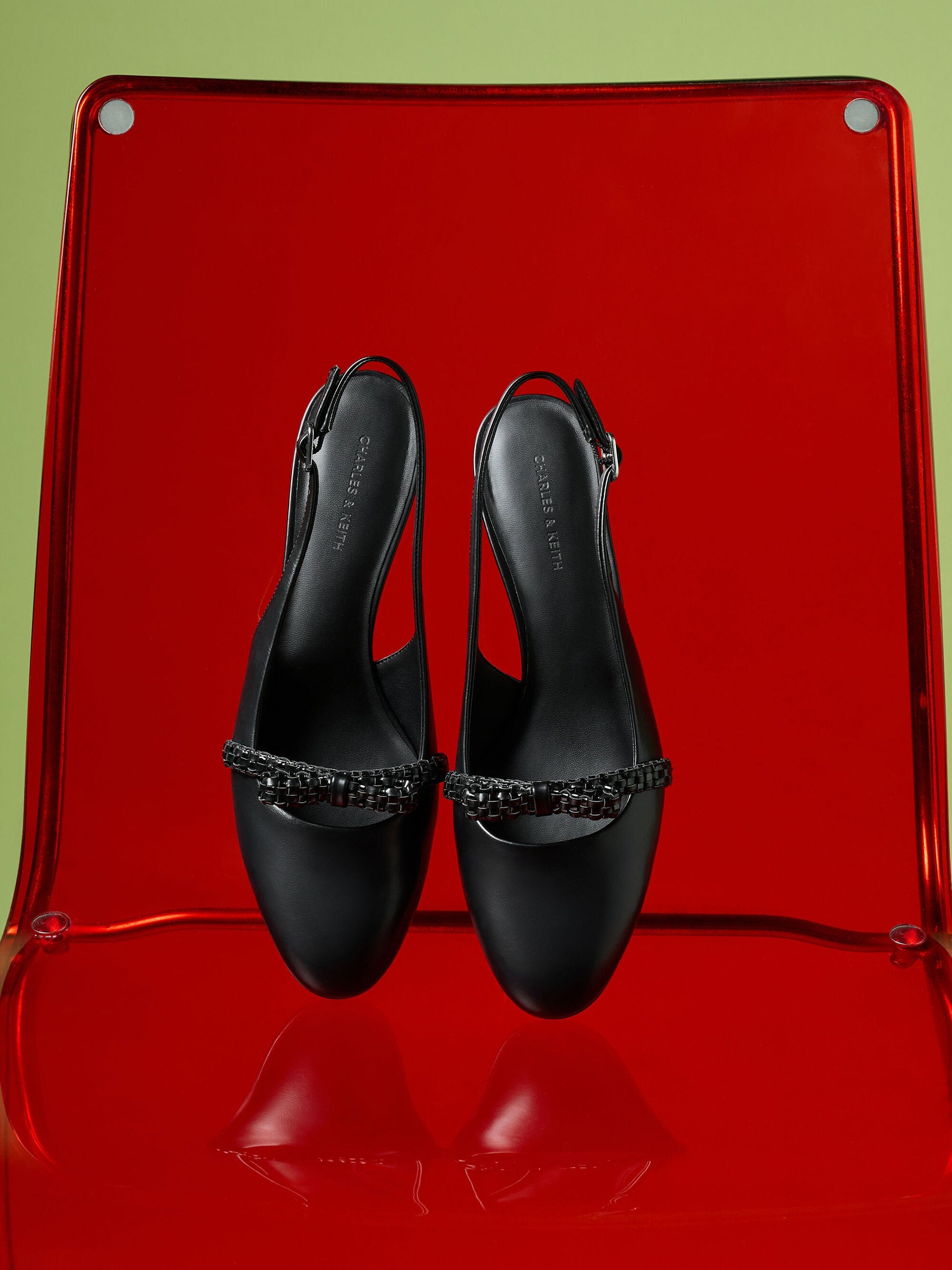 Kaleen Slingback Pumps - Black | CHARLES & KEITH