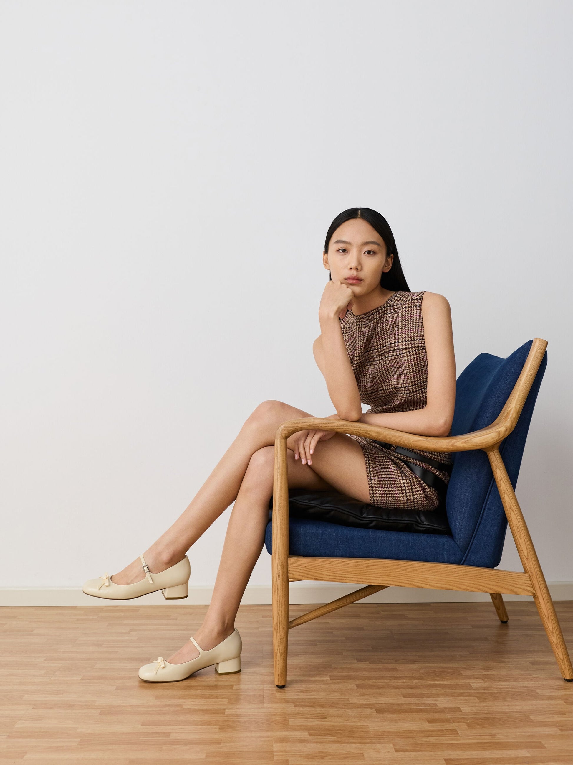 Kelis Rose-Bow Mary Jane Pumps - Beige | CHARLES & KEITH