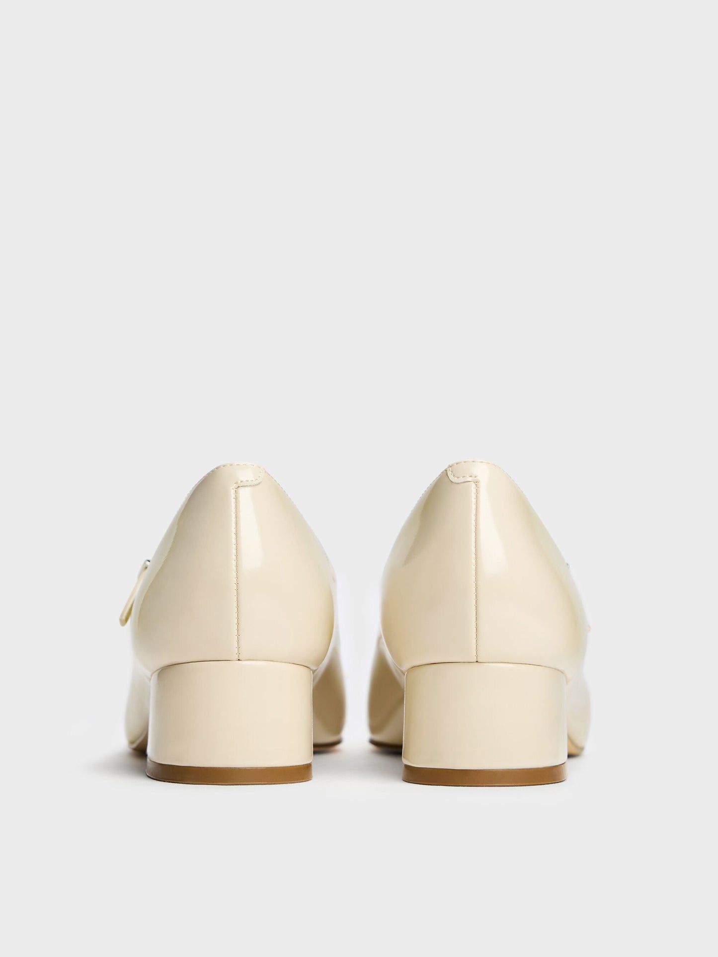 Kelis Rose-Bow Mary Jane Pumps - Beige | CHARLES & KEITH