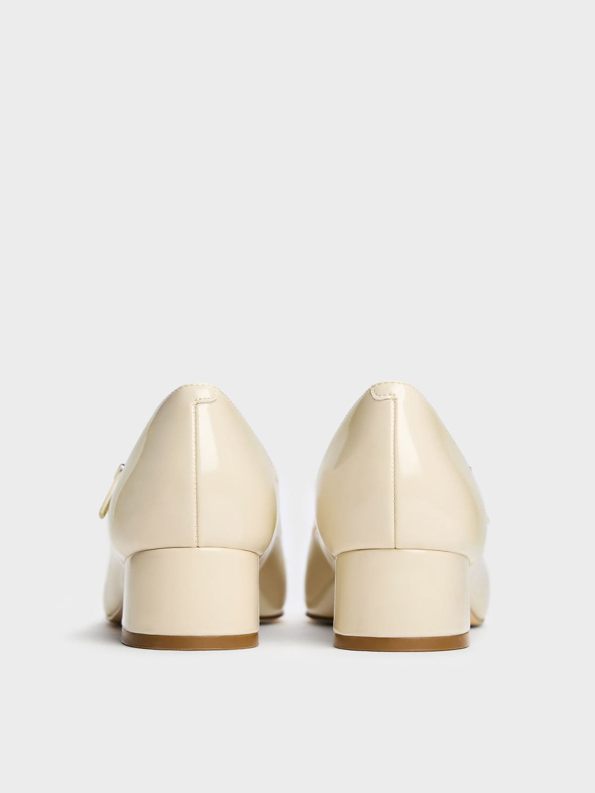 Kelis Rose-Bow Mary Jane Pumps - Beige | CHARLES & KEITH
