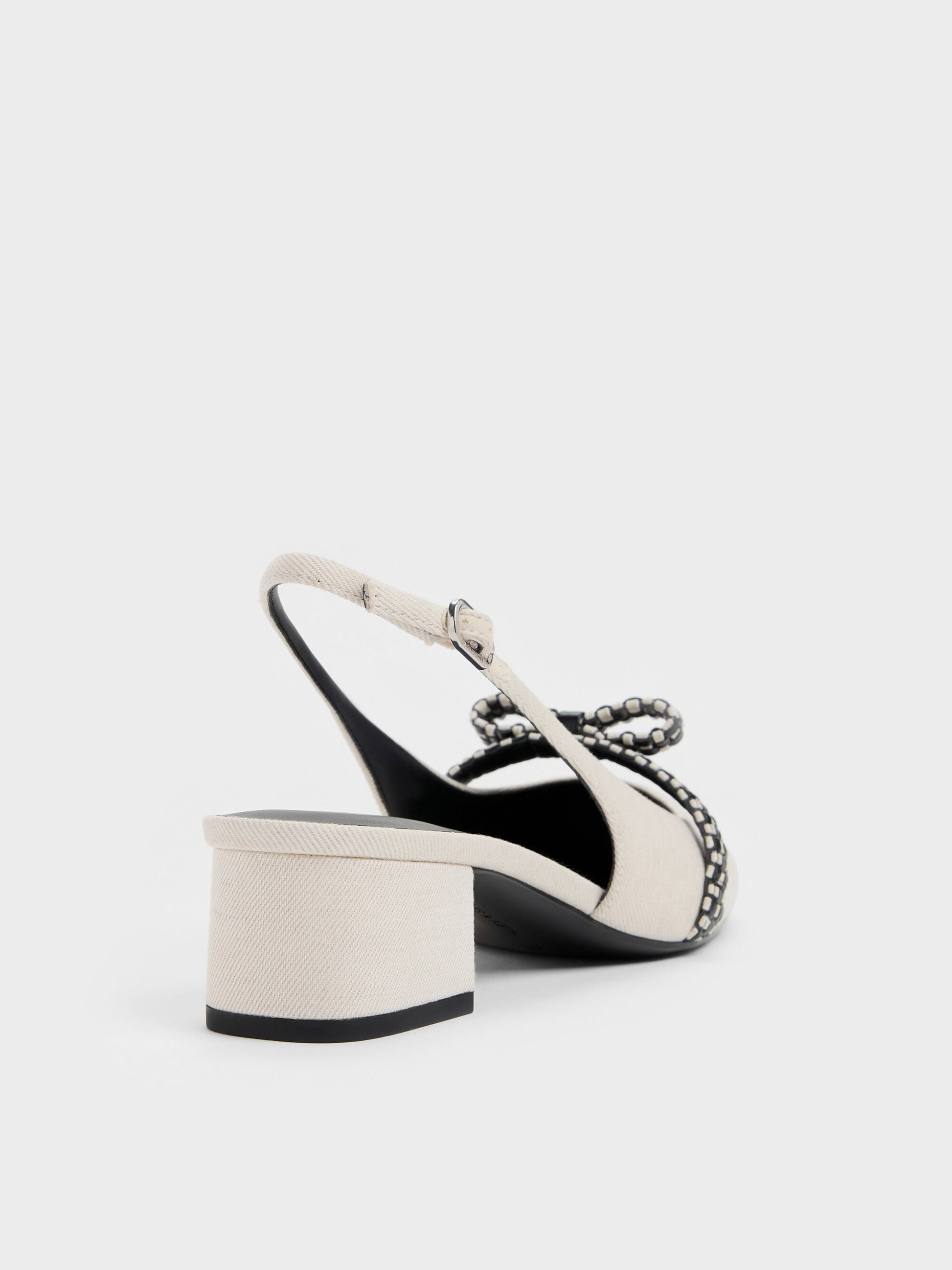Kaleen Slingback Pumps - Chalk | CHARLES & KEITH
