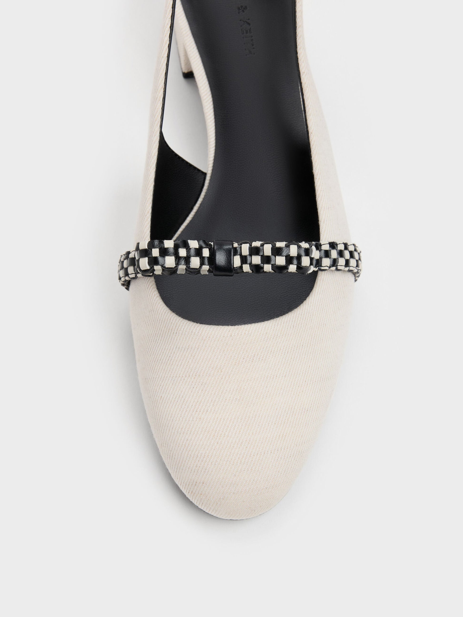 Kaleen Slingback Pumps - Chalk | CHARLES & KEITH
