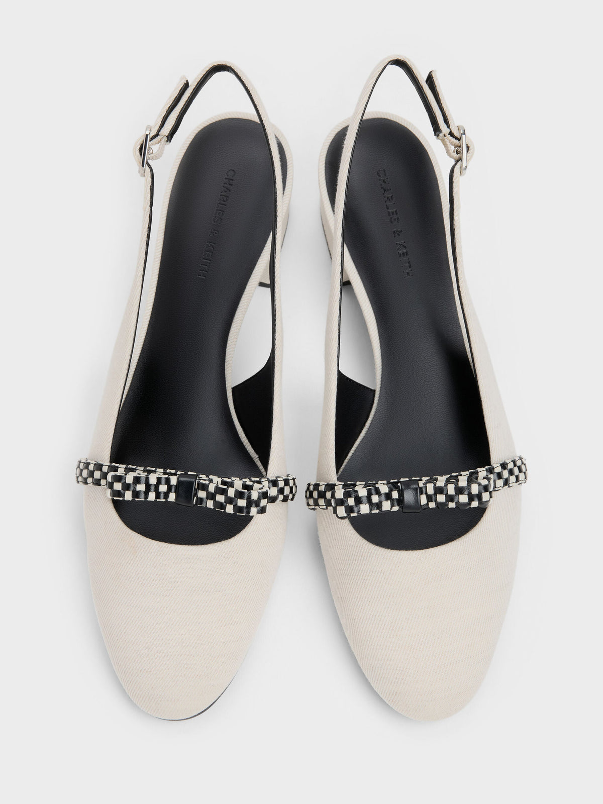 Kaleen Slingback Pumps - Chalk | CHARLES & KEITH