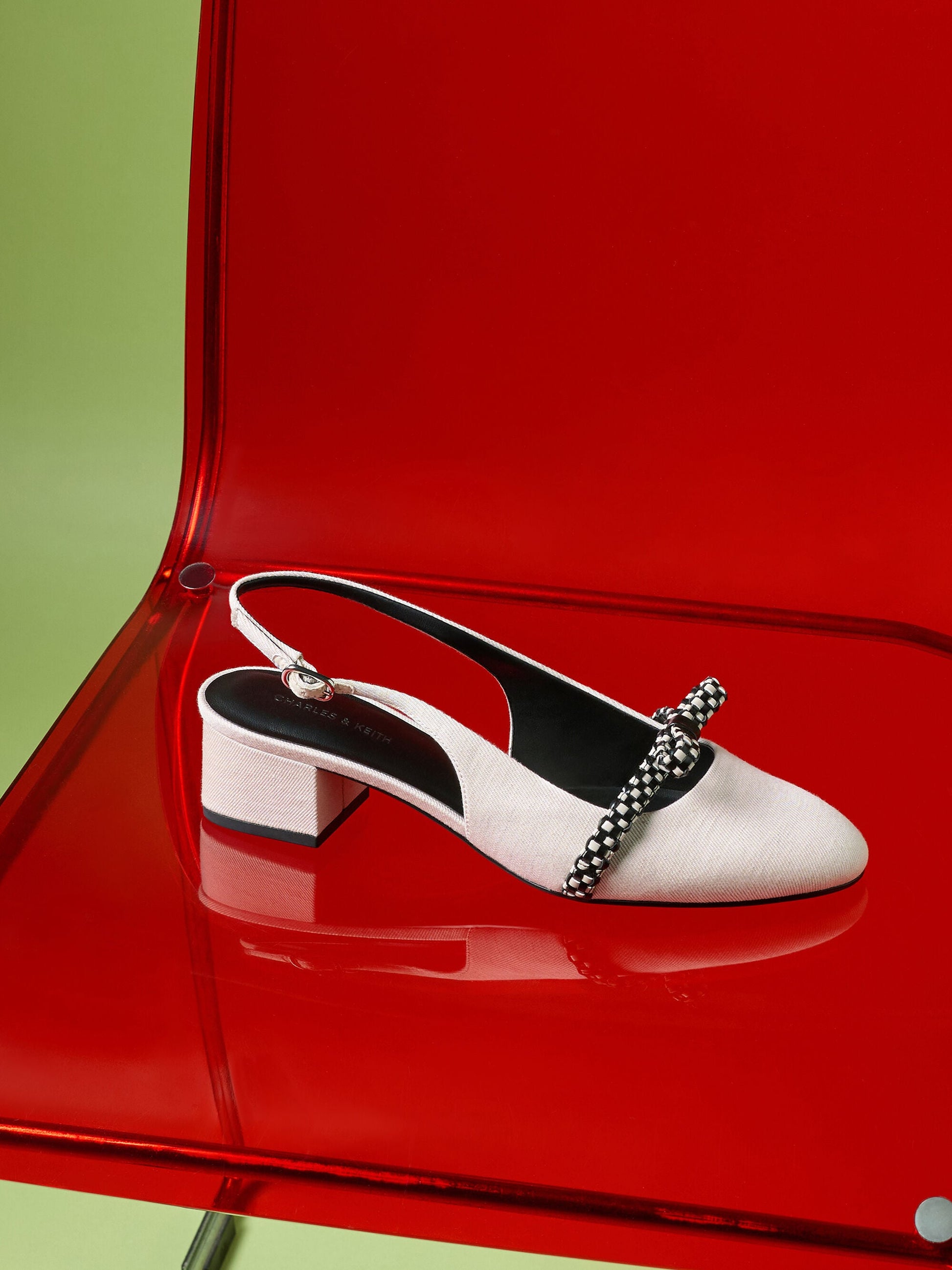Kaleen Slingback Pumps - Chalk | CHARLES & KEITH