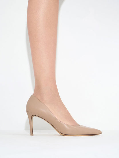 Emmy Pointed Stiletto Pumps - Nude | CHARLES & KEITH