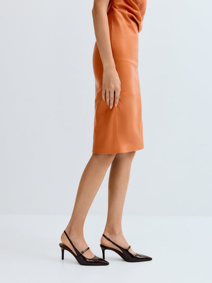 Pointed Slingback Mary Jane Pumps - Burgundy | CHARLES & KEITH