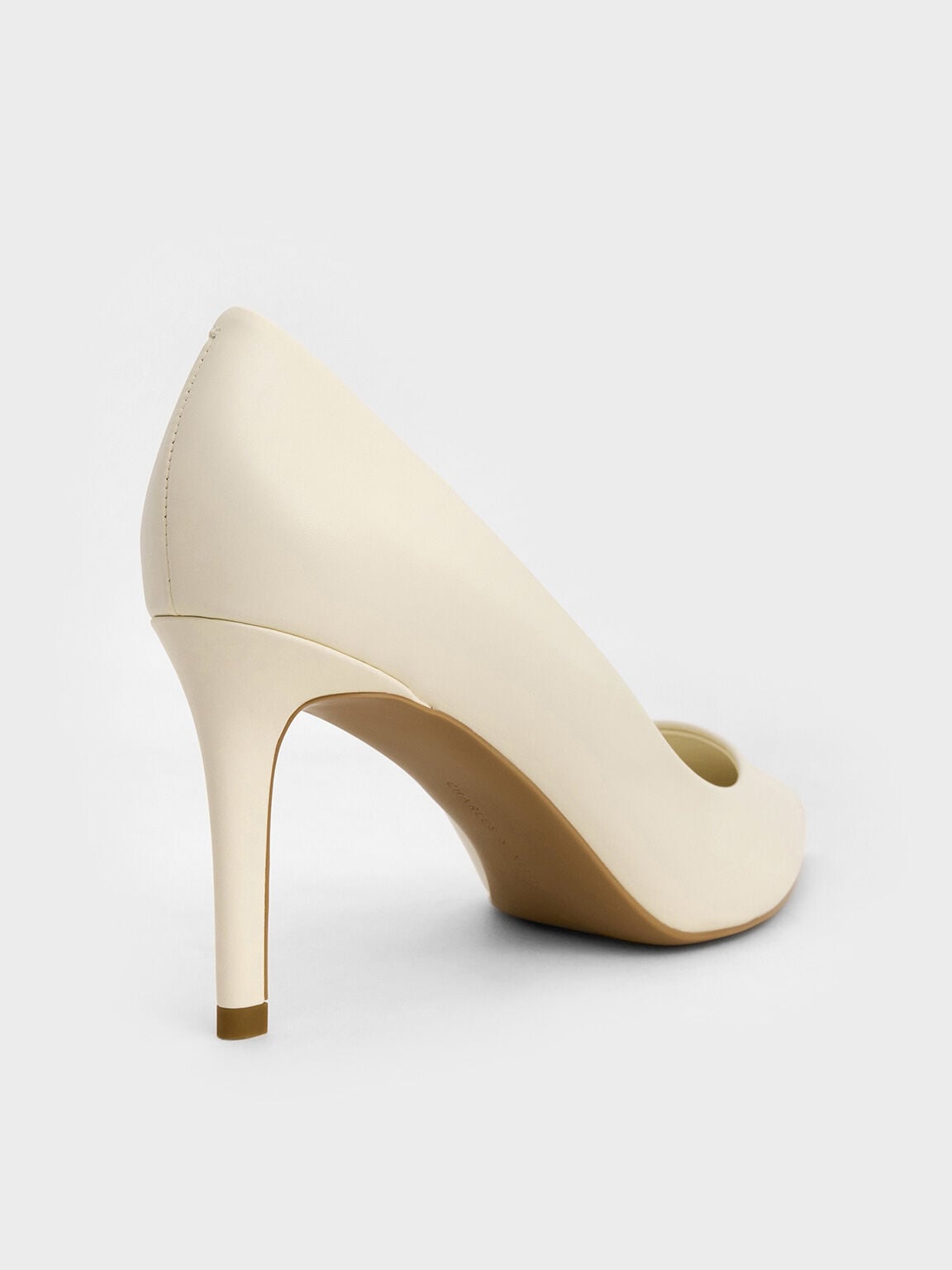 Emmy Pointed Stiletto Pumps - Chalk | CHARLES & KEITH