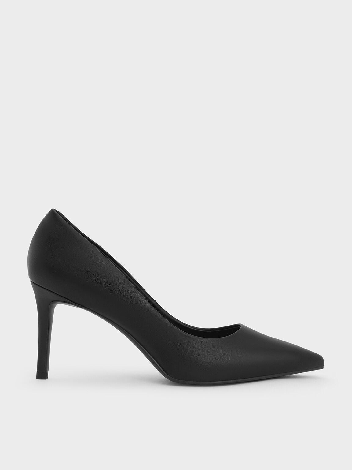 Emmy Pointed Stiletto Pumps - Black | CHARLES & KEITH