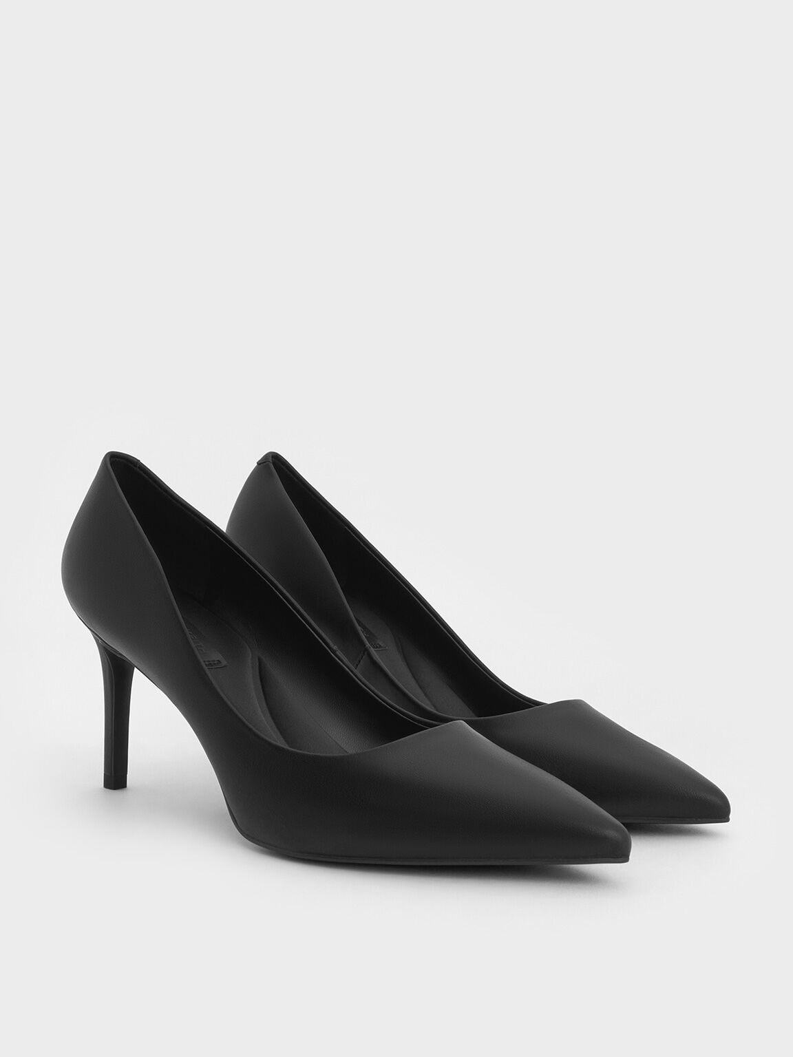 Emmy Pointed Stiletto Pumps - Black | CHARLES & KEITH