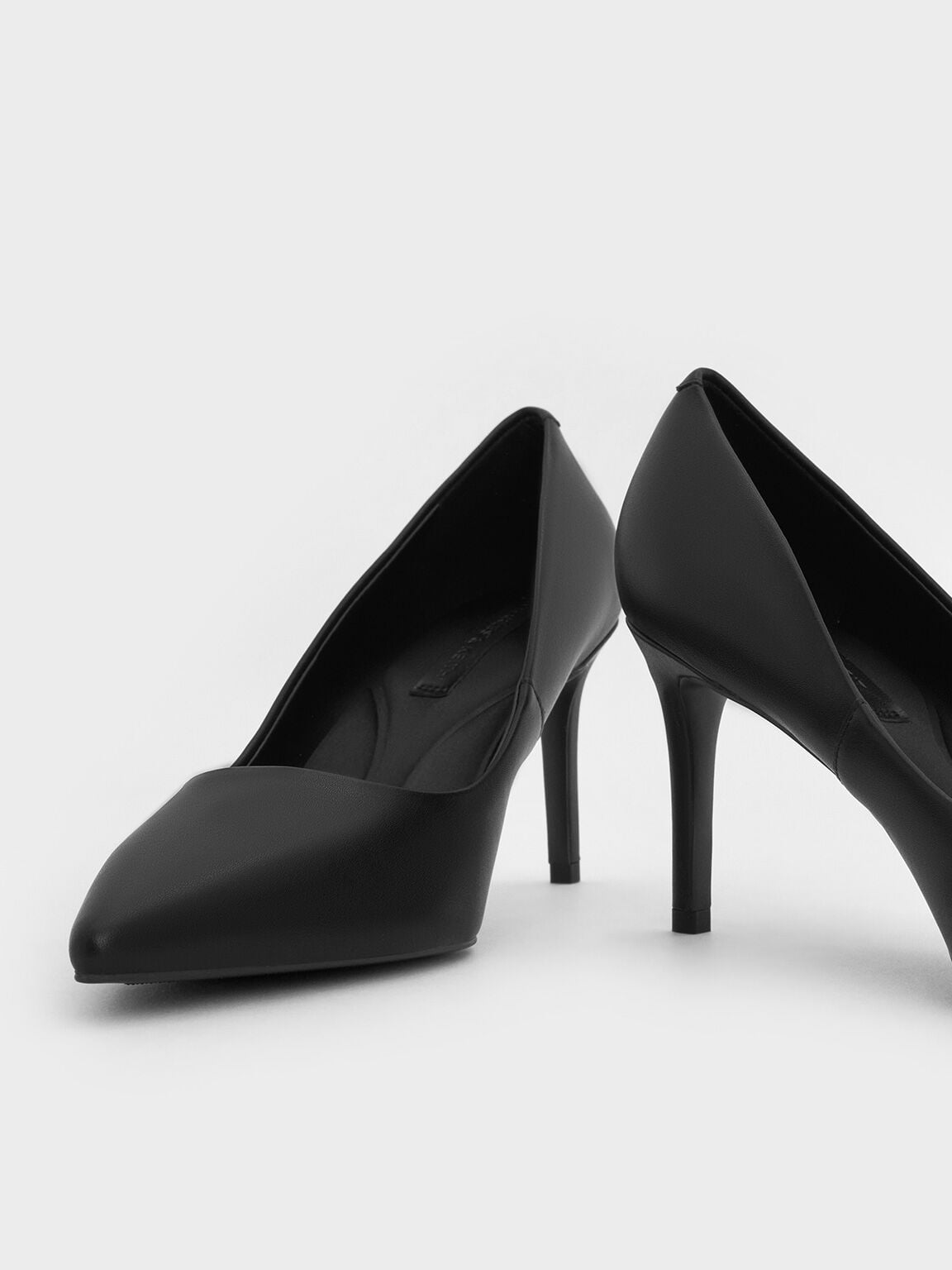 Emmy Pointed Stiletto Pumps - Black | CHARLES & KEITH