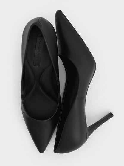Emmy Pointed Stiletto Pumps - Black | CHARLES & KEITH
