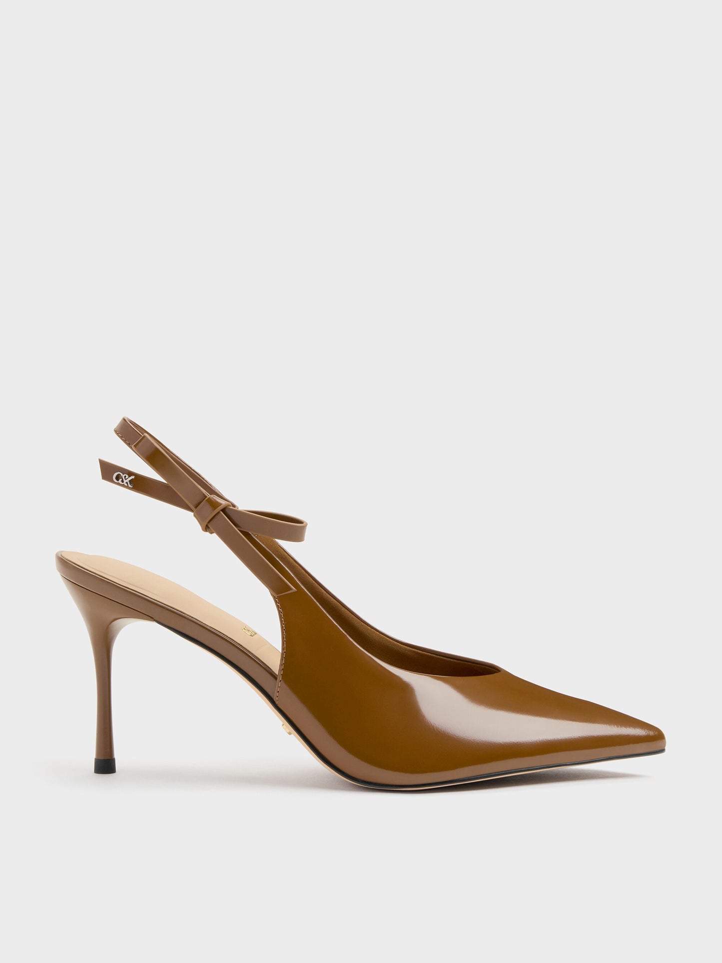 Anastasia Leather Slingback Pumps - Brown | CHARLES & KEITH