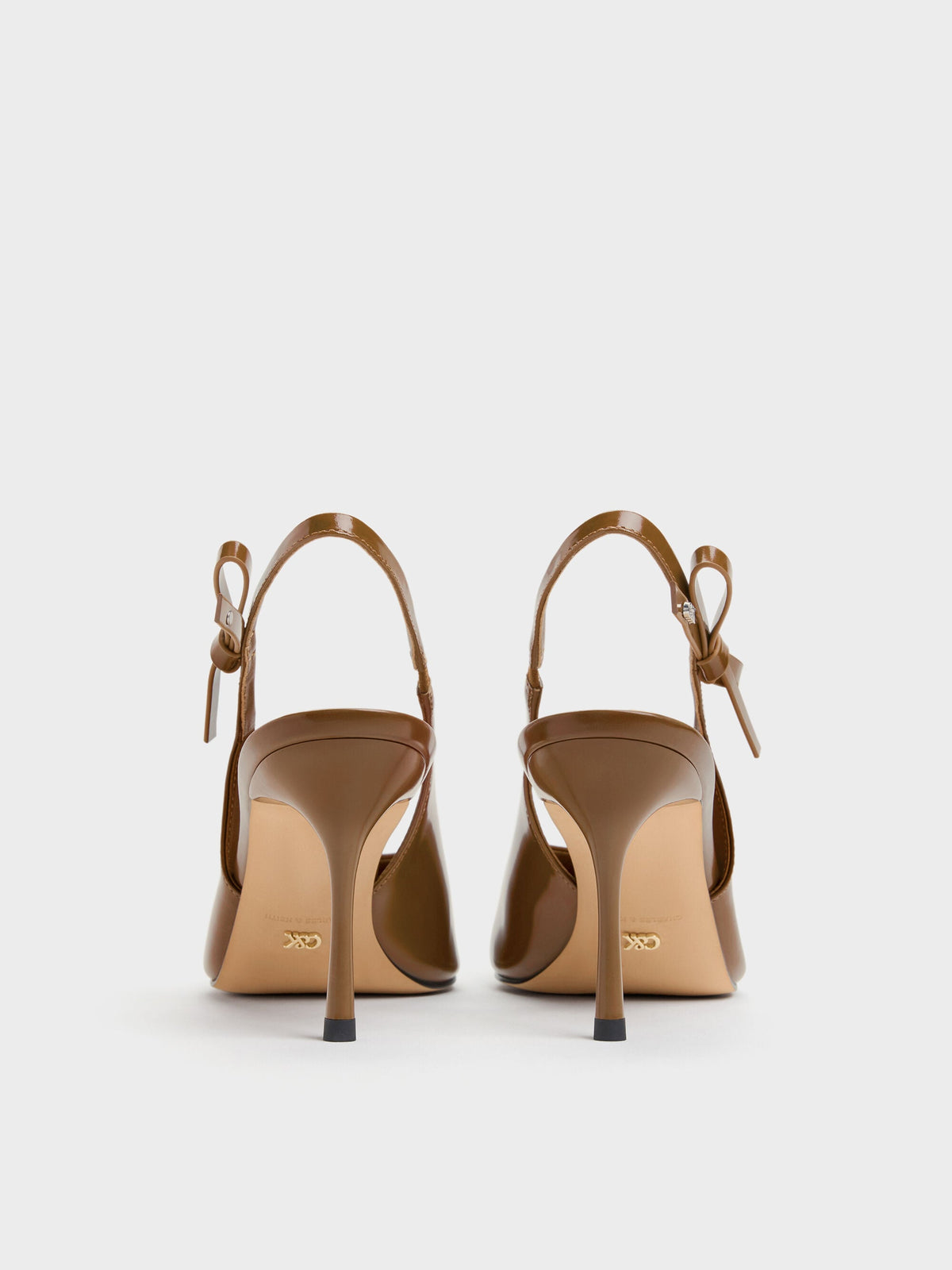 Anastasia Leather Slingback Pumps - Brown | CHARLES & KEITH
