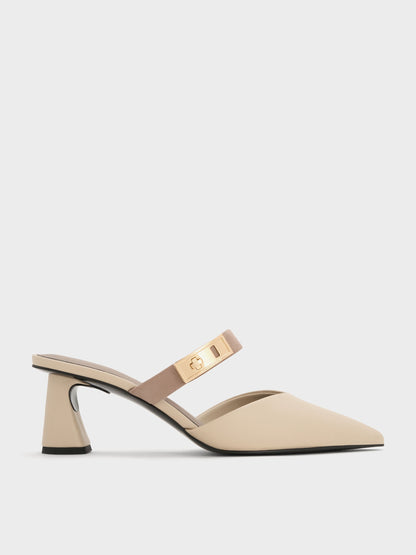 Lando Heeled Mules - Chalk | CHARLES & KEITH