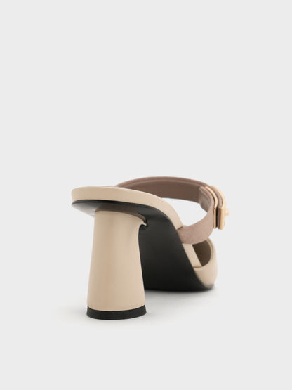 Lando Heeled Mules - Chalk | CHARLES & KEITH