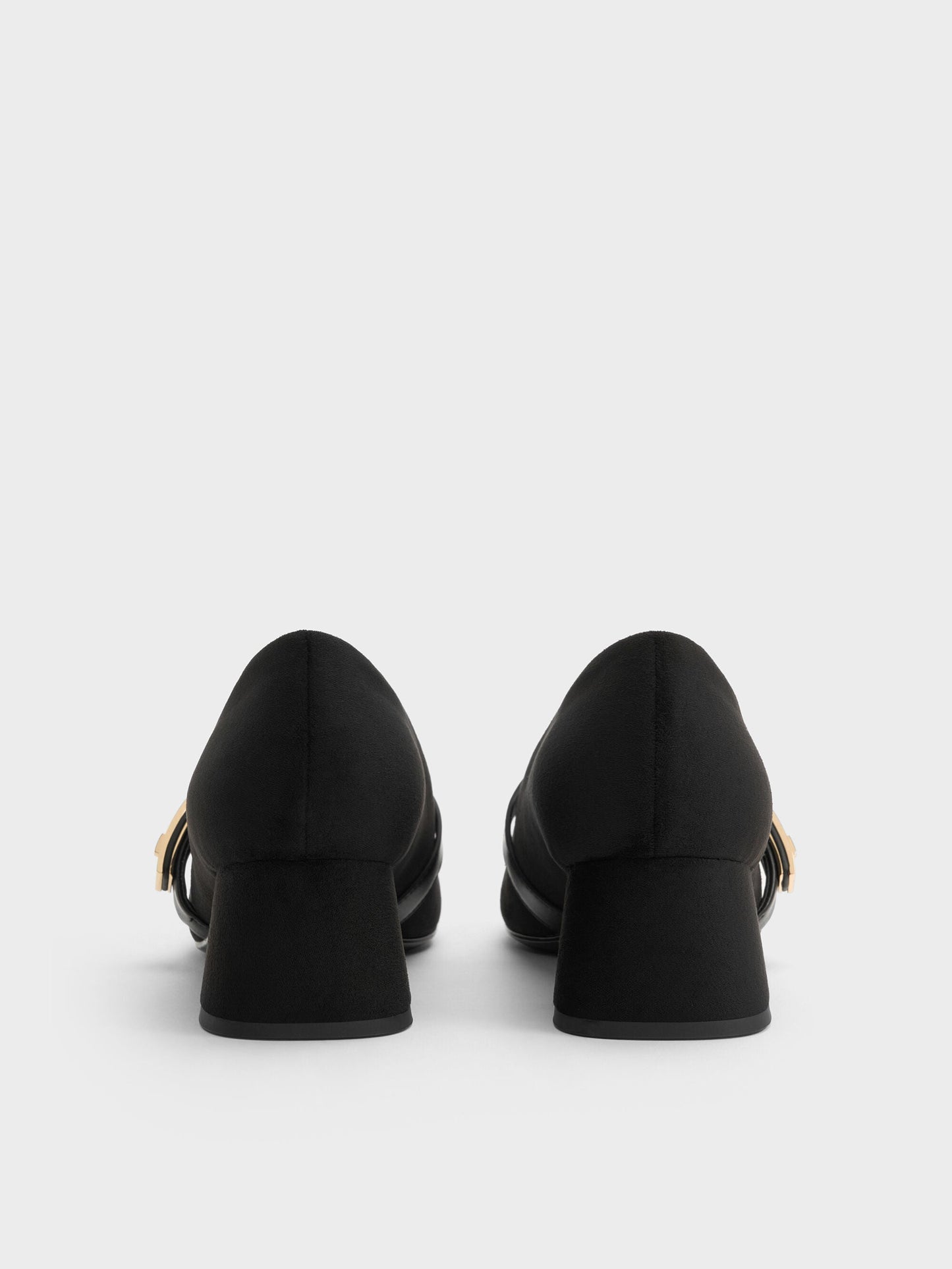 Lando Faux Suede Mary Jane Pumps - Black2 | CHARLES & KEITH