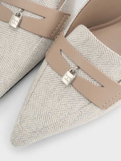 Griselda Two-Tone Slingback Pumps - Light Grey | CHARLES & KEITH